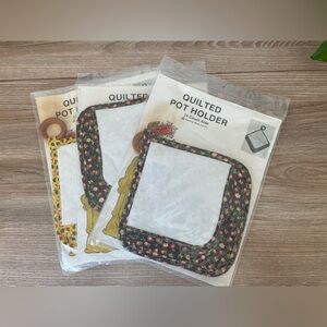 Raymar Quality Crafts 3 sets of Cross Stitch Quilted Potholders Unopened